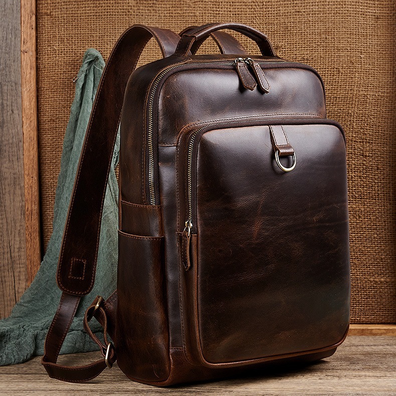 Genuine Leather Backpack - Tas Ransel Laptop Kulit Lapisan Atas