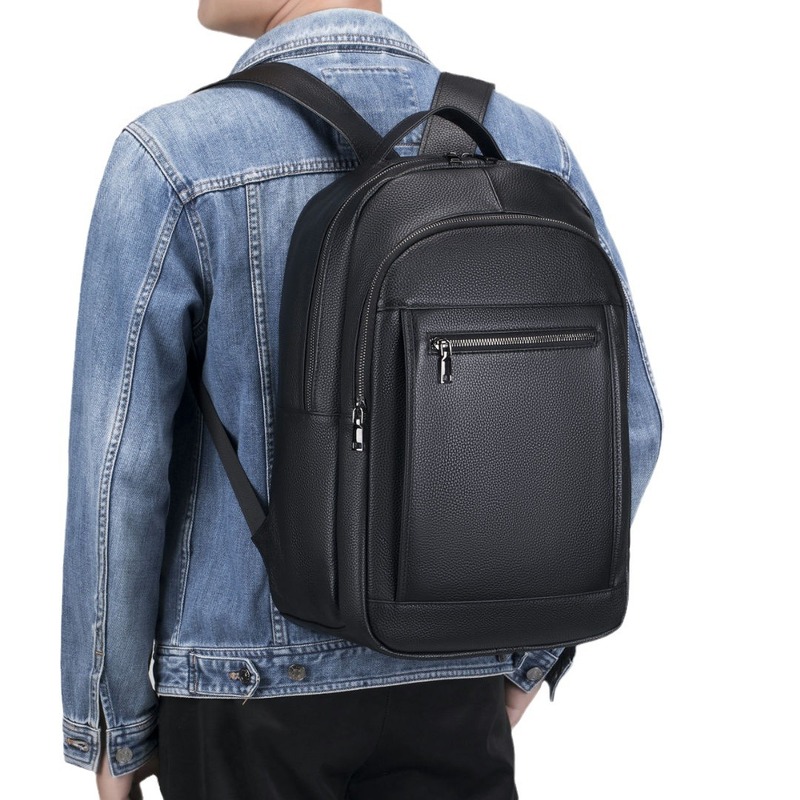 Genuine Leather Backpack - Tas kulit pria dengan tali bahu