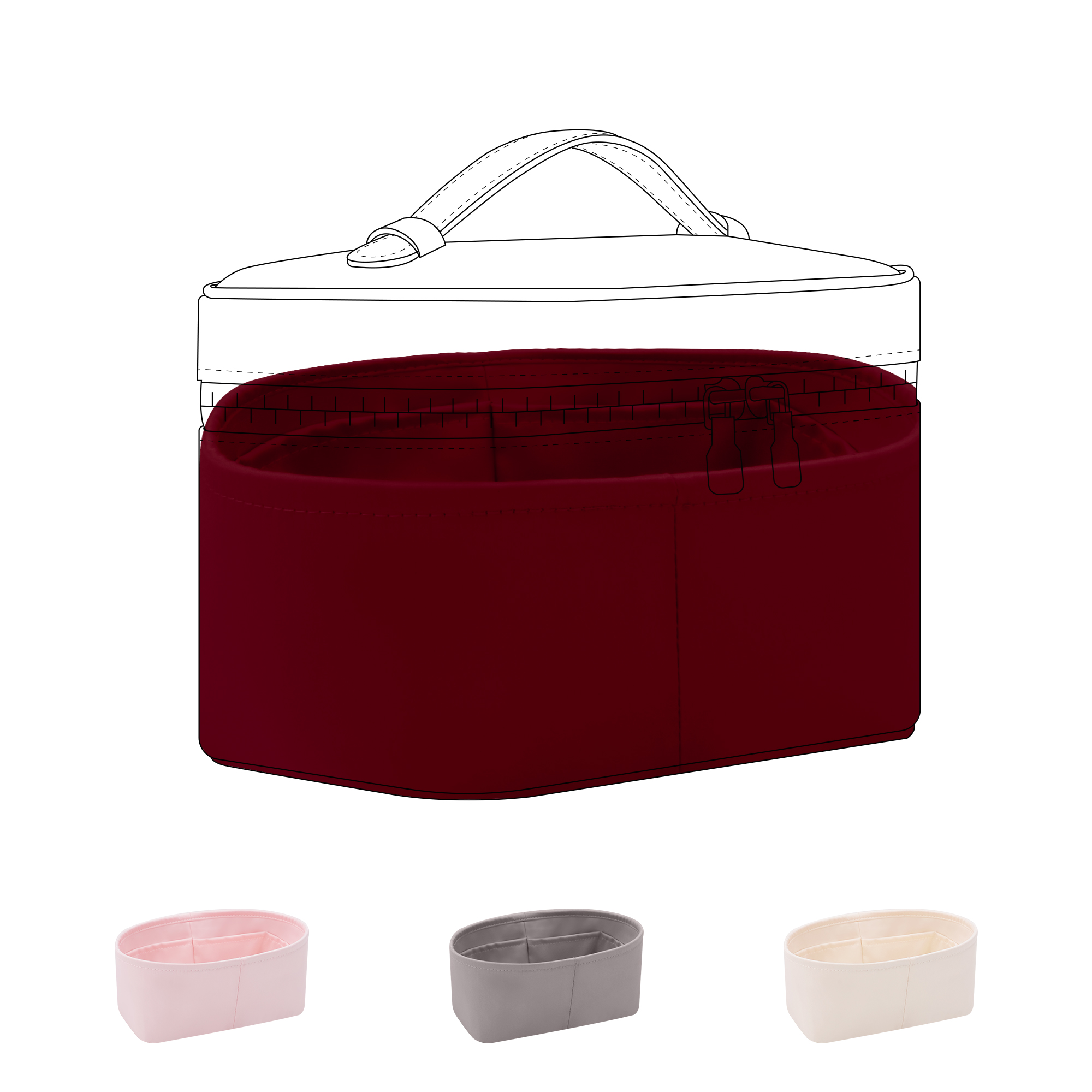 Luxury Bags Lv - DGAZ Silk Purse Organizer Insert Untuk