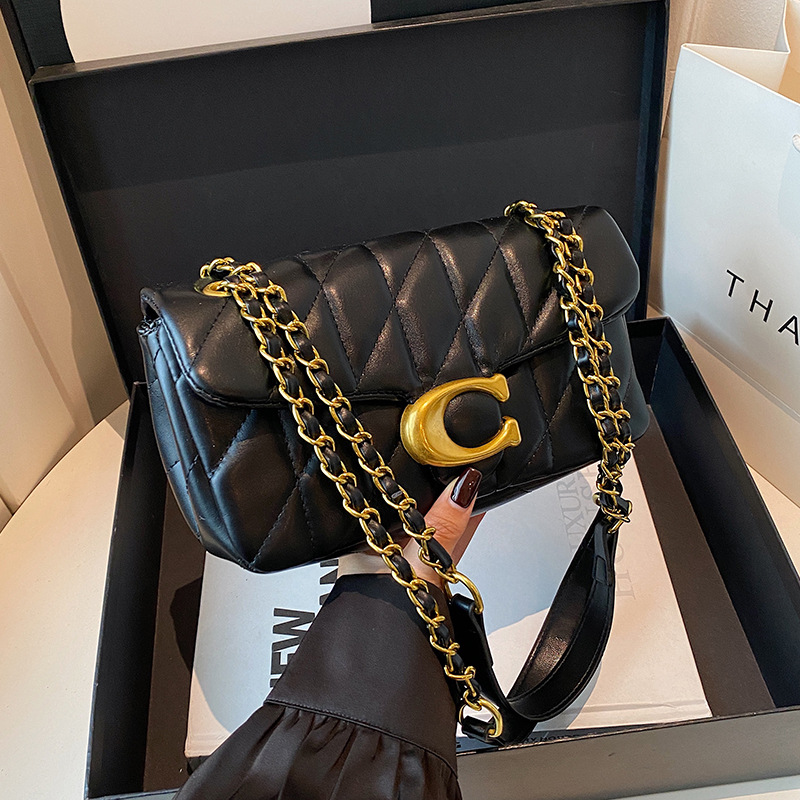 Luxury Bags Gold - Tas Selempang Kulit Wanita Model Quilted