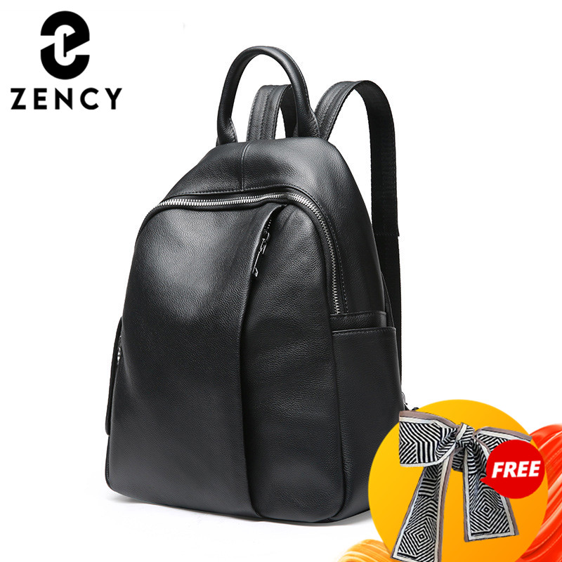 Genuine Leather Backpack - Zency Ransel Wanita Desain Anti Maling