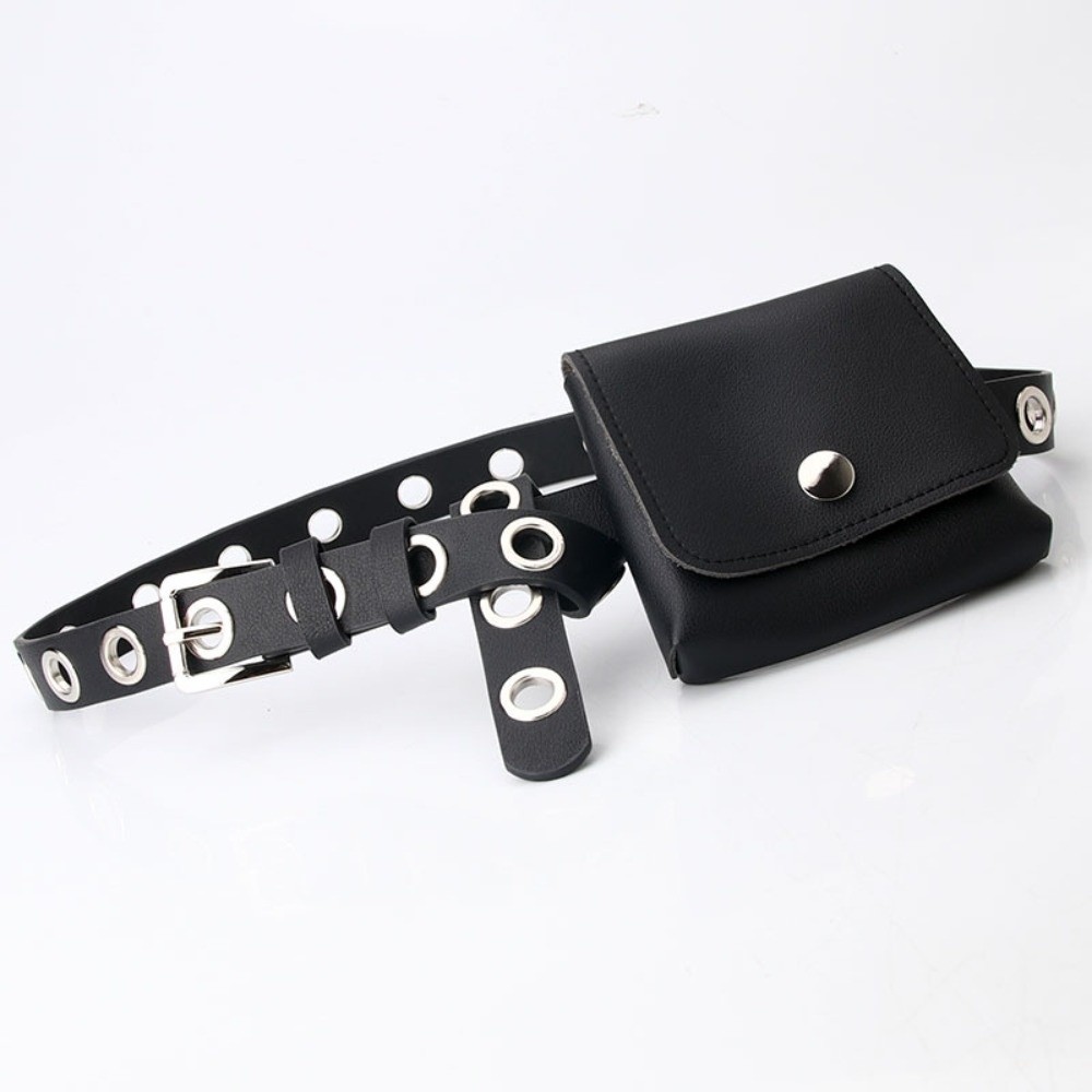 Belt Bag Leather Wide - Tas Pinggang Wanita Kulit PU, Tali