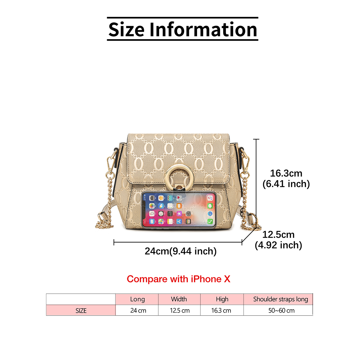 FOXER Tas Bahu Wanita Merek Me - Luxury Bags Gold ulasan dan harga