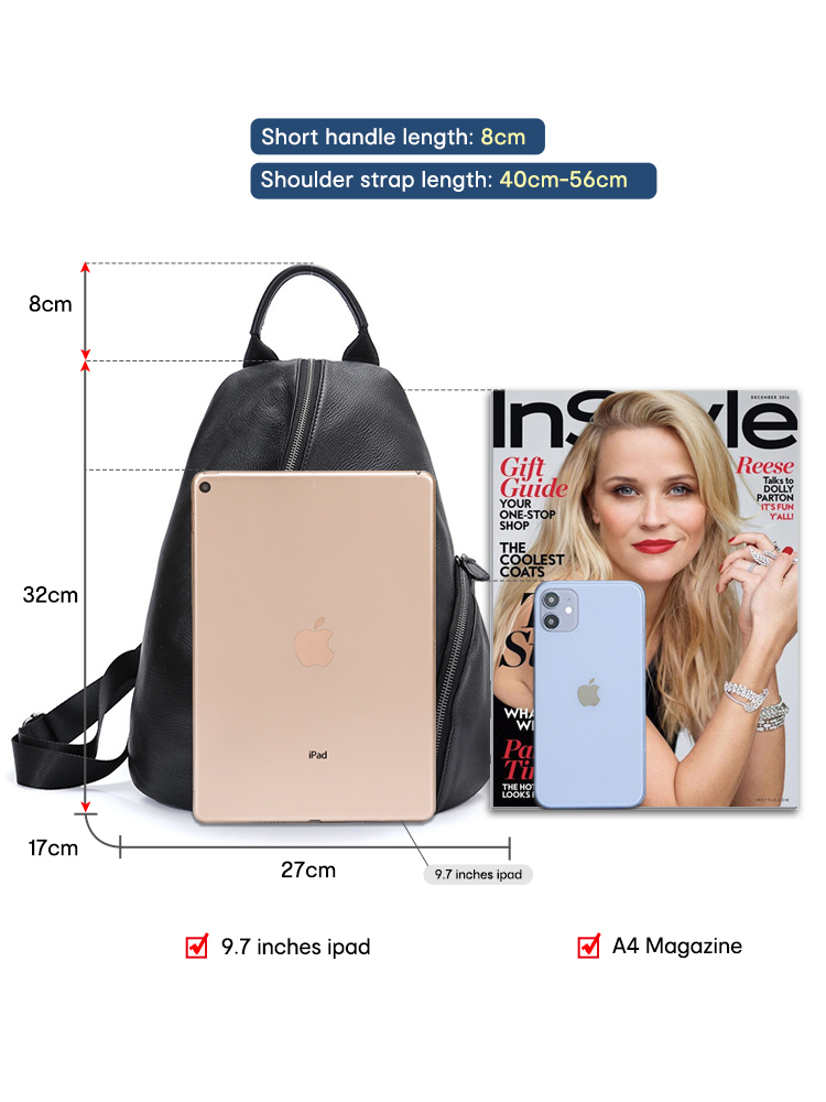 Zency ransel Anti Maling wanit - Genuine Leather Backpack ulasan dan harga