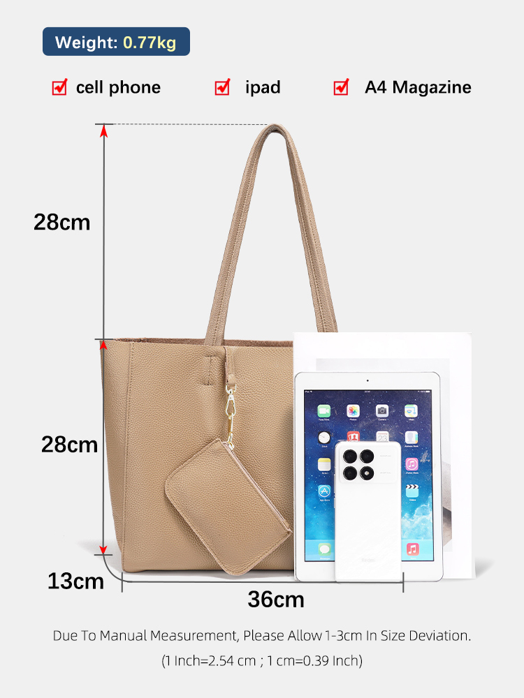 Tas Tote Besar Kulit Asli Zenc - Luxury Bags Storage ulasan dan harga