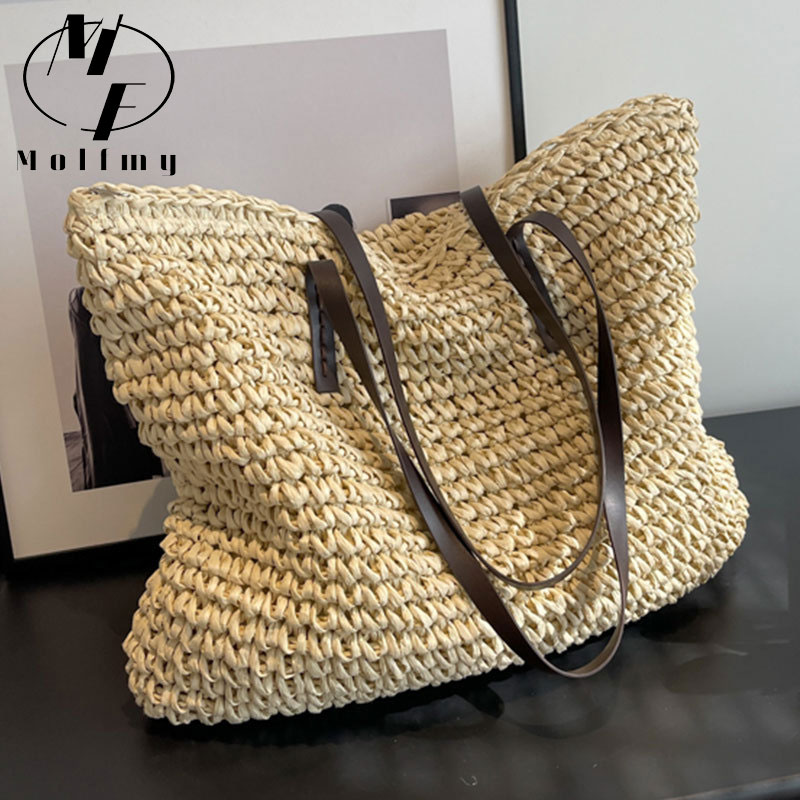 Tas Tote Tenun Jerami Tas Tang - Luxury Bags Shopping ulasan dan harga