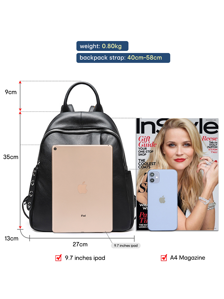 Zency Ransel Wanita Desain Ant - Genuine Leather Backpack ulasan dan harga