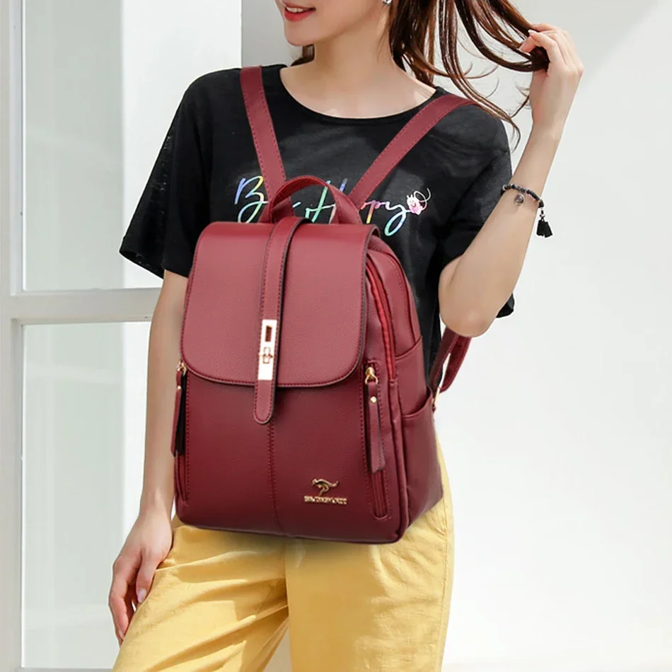 Ransel Kapasitas Besar Kulit W - Luxury Bags Vintage ulasan dan harga