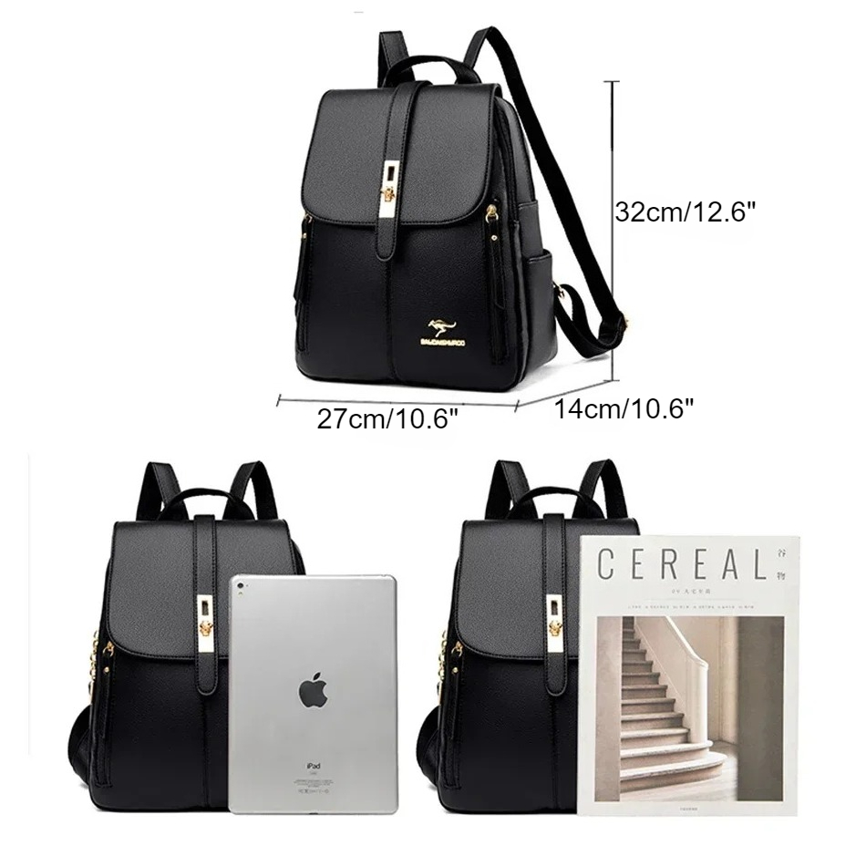 Ransel Kapasitas Besar Kulit W - Luxury Bags Vintage ulasan dan harga