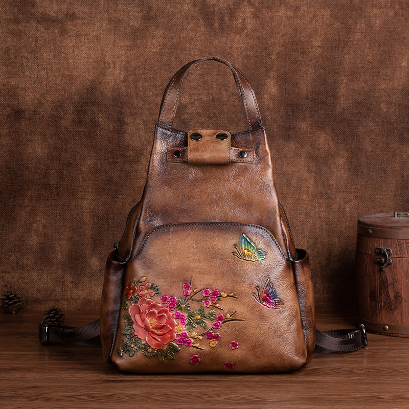 Johnature Tas Bahu Kulit Asli  - Genuine Leather Backpack ulasan dan harga