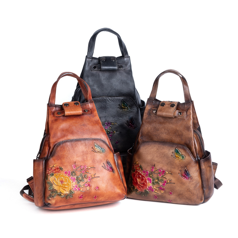 Johnature Tas Bahu Kulit Asli  - Genuine Leather Backpack ulasan dan harga