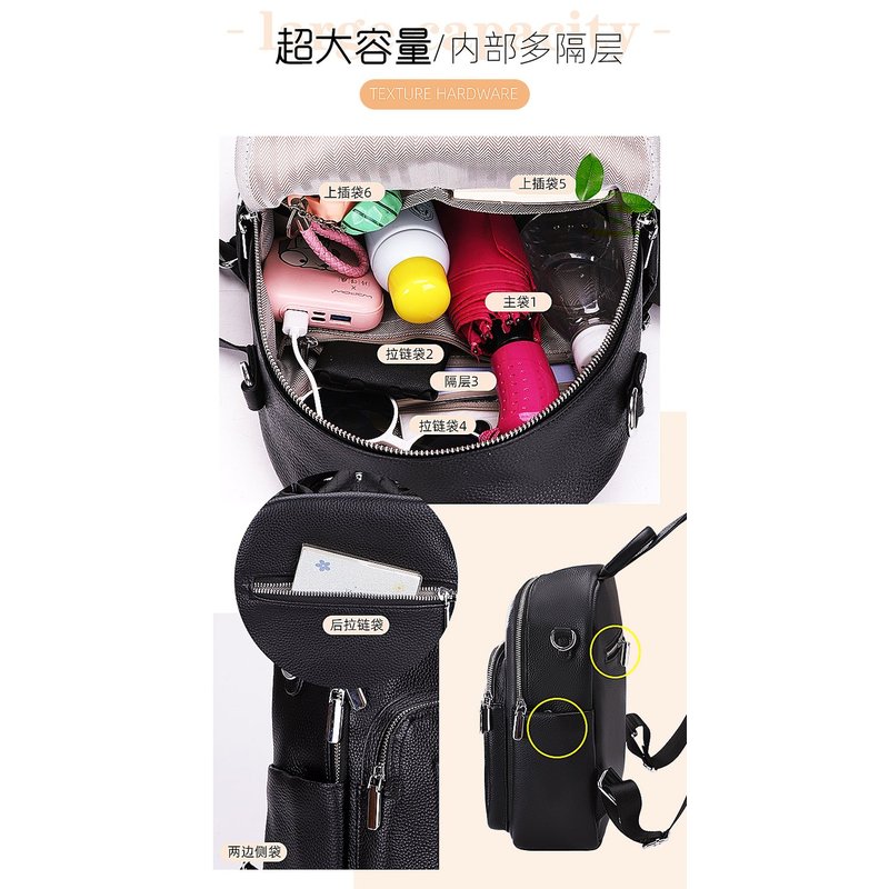 Tas Ransel Kulit Asli Hitam Ba - Genuine Leather Backpack ulasan dan harga
