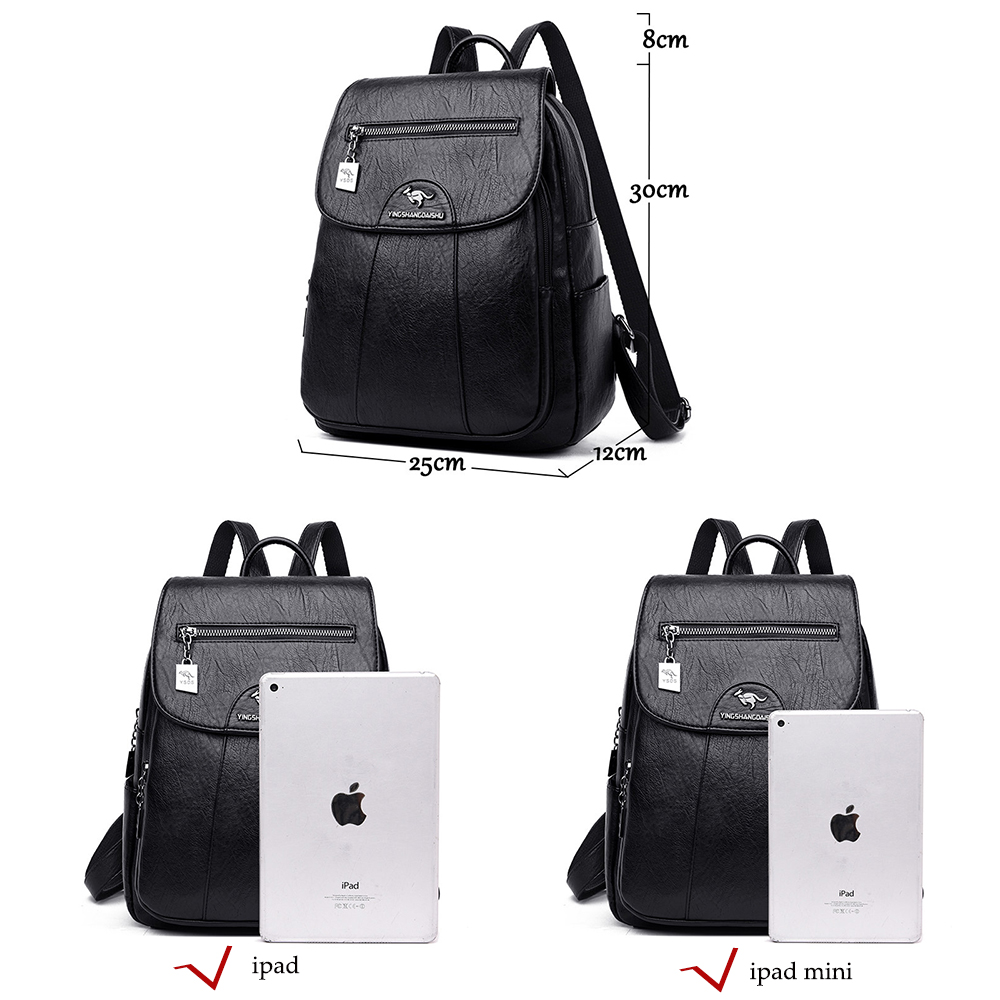 Ransel wanita 6 warna 2024, ta - Genuine Leather Backpack ulasan dan harga