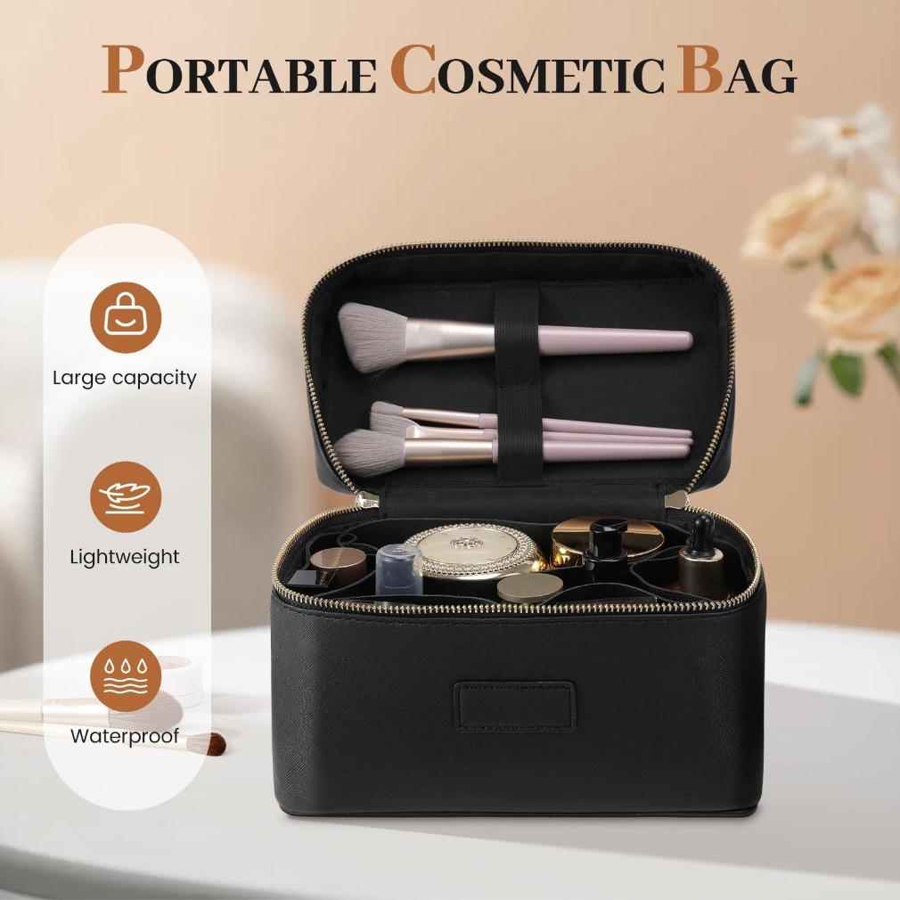 Tas Makeup Kulit Motif Burung  - Luxury Bags Storage ulasan dan harga