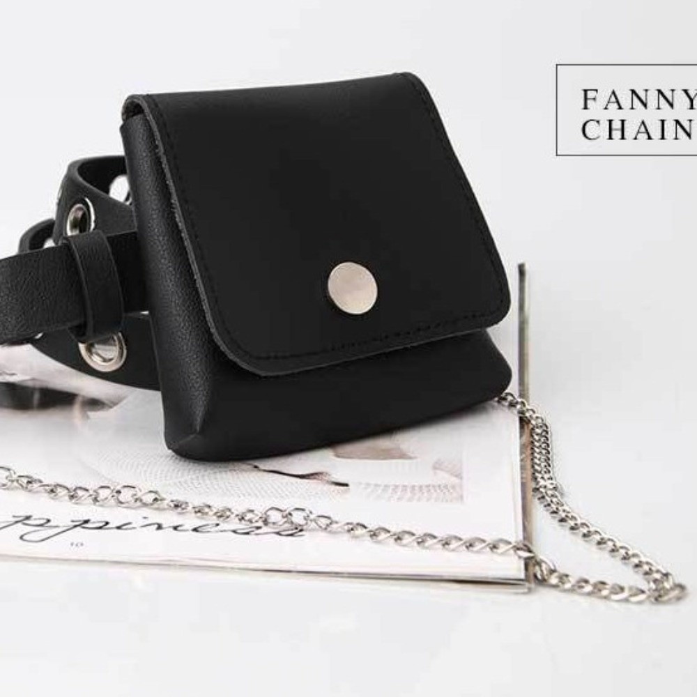 Tas Pinggang Wanita Kulit PU B - Belt Bag Leather Wide ulasan dan harga