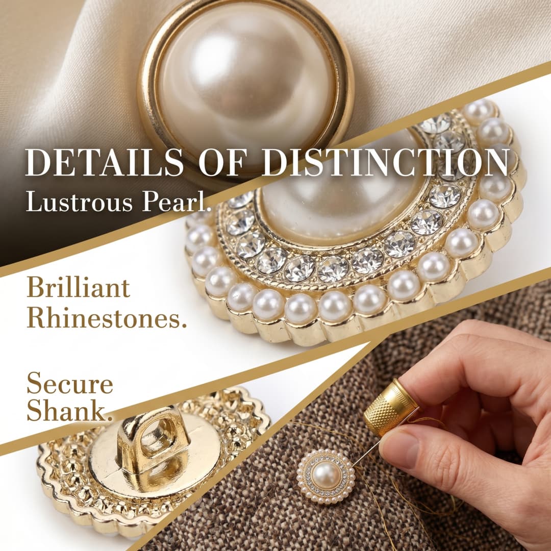 10 Buah Kancing Logam Mutiara  - Luxury Bags Dry Clean ulasan dan harga