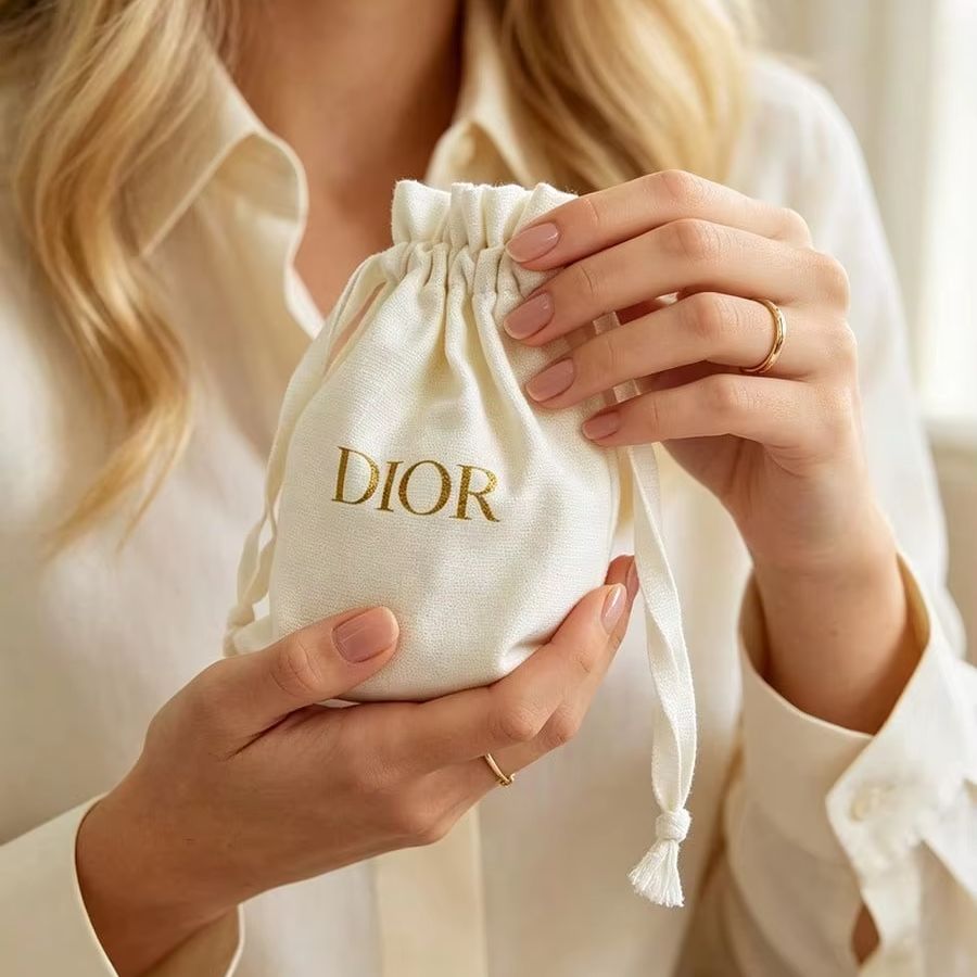 Tas Serut Kanvas Dior Off-Whit - Luxury Bags Dior ulasan dan harga